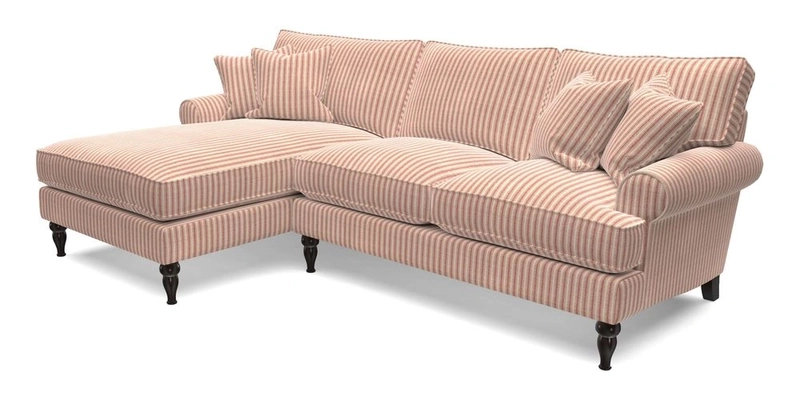 Cooksbridge chaise sofa LHF in Two Tone Plain Biscuit