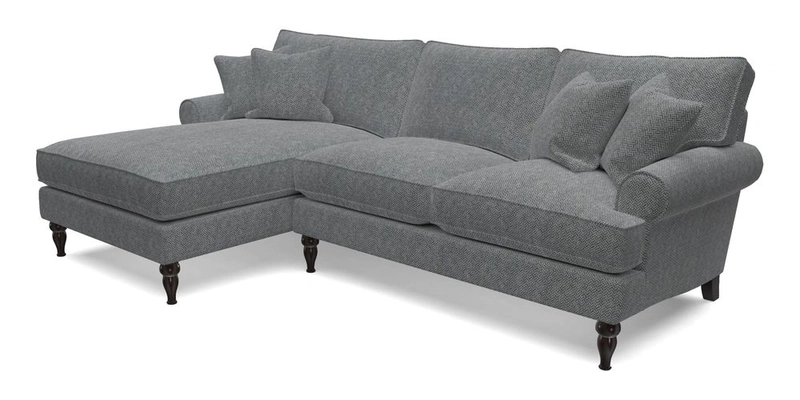 Cooksbridge chaise sofa LHF in Two Tone Plain Biscuit