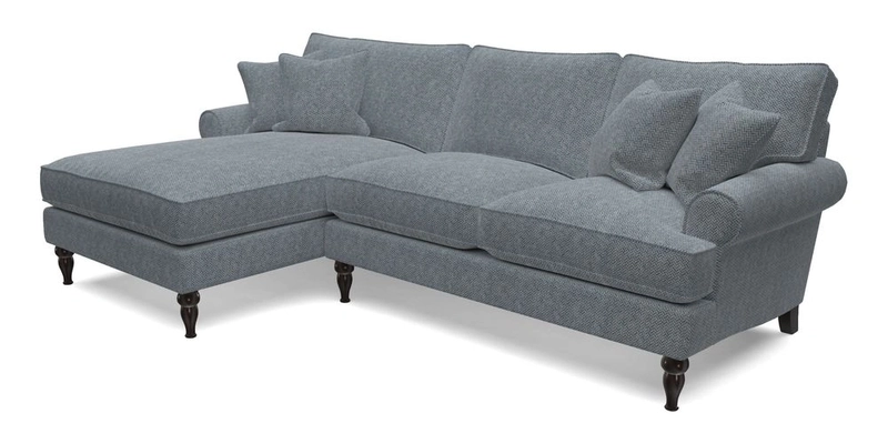 Cooksbridge chaise sofa LHF in Two Tone Plain Biscuit