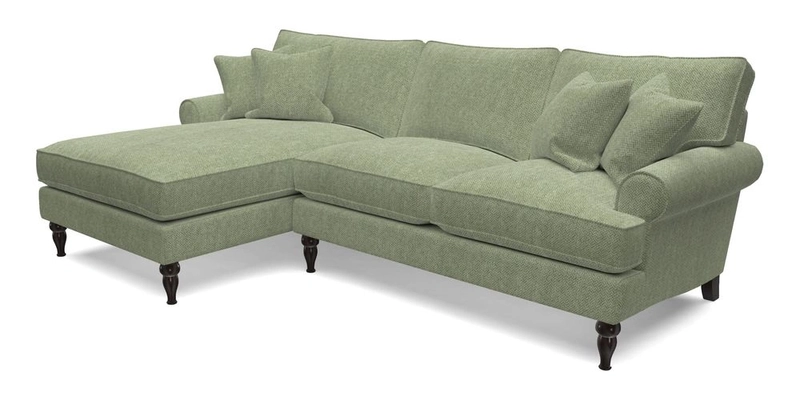 Cooksbridge chaise sofa LHF in Two Tone Plain Biscuit