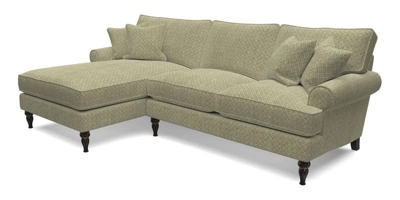 Cooksbridge chaise sofa LHF in Two Tone Plain Biscuit