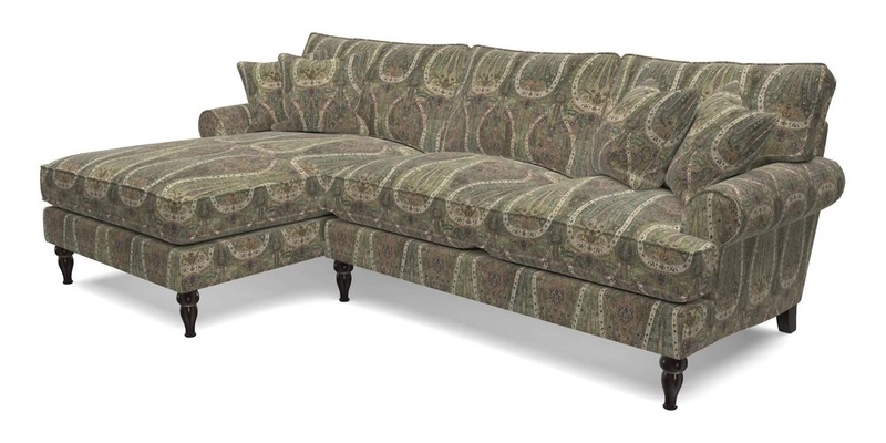 Cooksbridge chaise sofa LHF in Two Tone Plain Biscuit