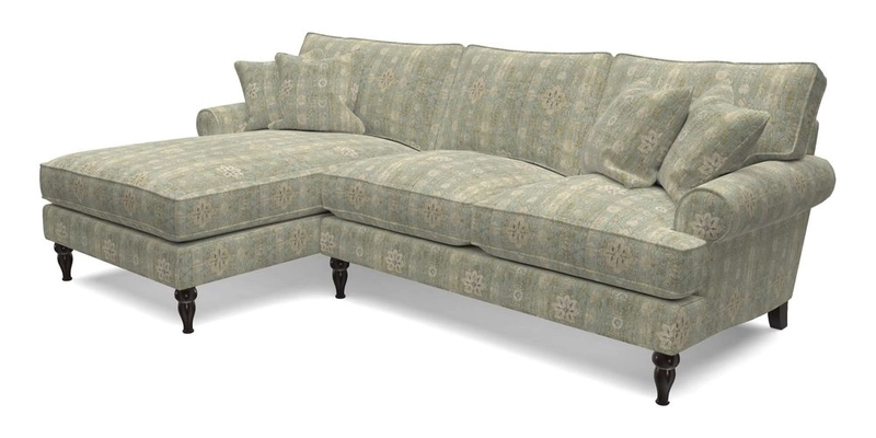 Cooksbridge chaise sofa LHF in Two Tone Plain Biscuit