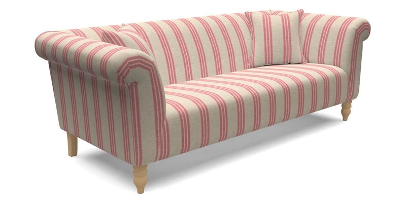 Exbury 3 seater sofa in Padua Pavement Forest with scatters in Gertrude Jekyll Velvet Ink