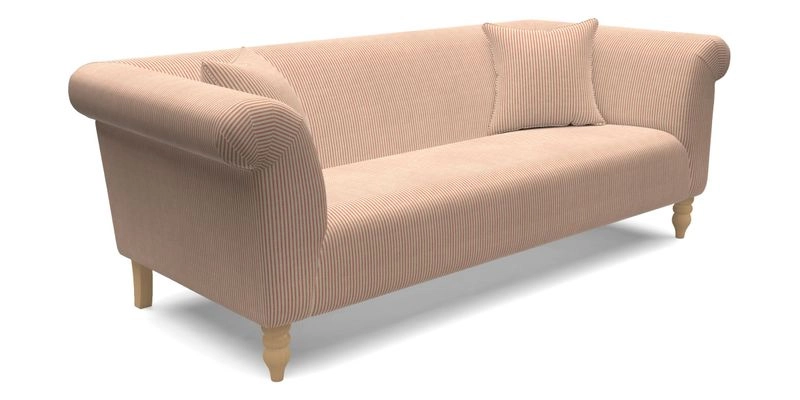 Exbury 3 seater sofa in Padua Pavement Forest with scatters in Gertrude Jekyll Velvet Ink