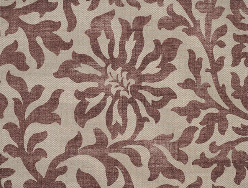 Spill Resistant V&A Floral Scroll: Cacao