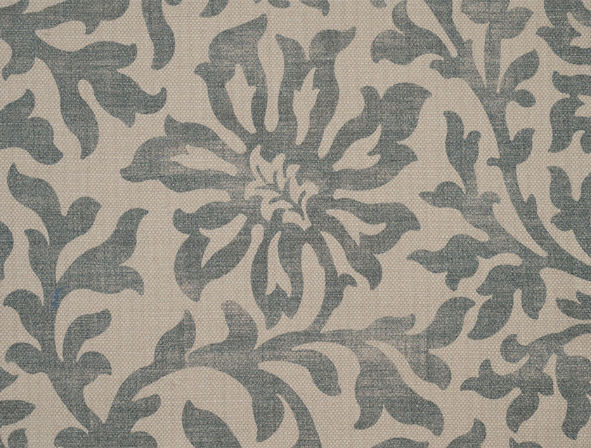 Spill Resistant V&A Floral Scroll: Pebble