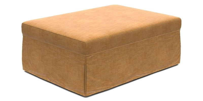 Fontwell footstool A in Sussex Stripe Cinnamon
