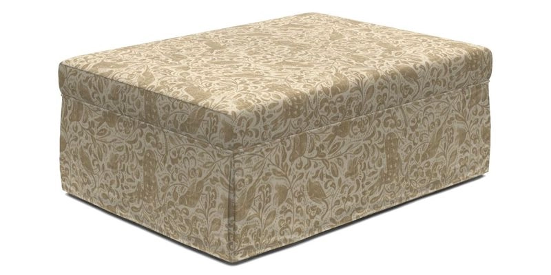 Fontwell footstool A in Sussex Stripe Cinnamon