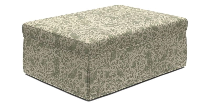 Fontwell footstool A in Sussex Stripe Cinnamon