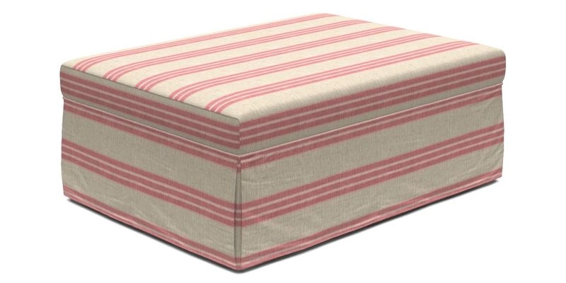Fontwell footstool A in Sussex Stripe Cinnamon