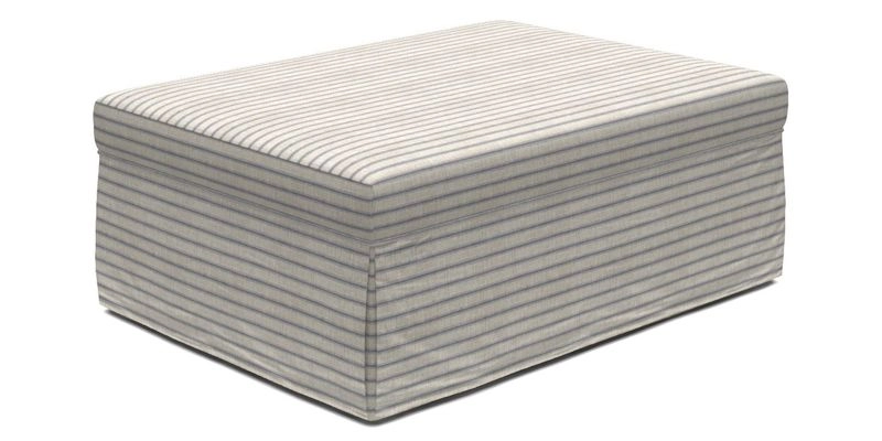 Fontwell footstool A in Sussex Stripe Cinnamon