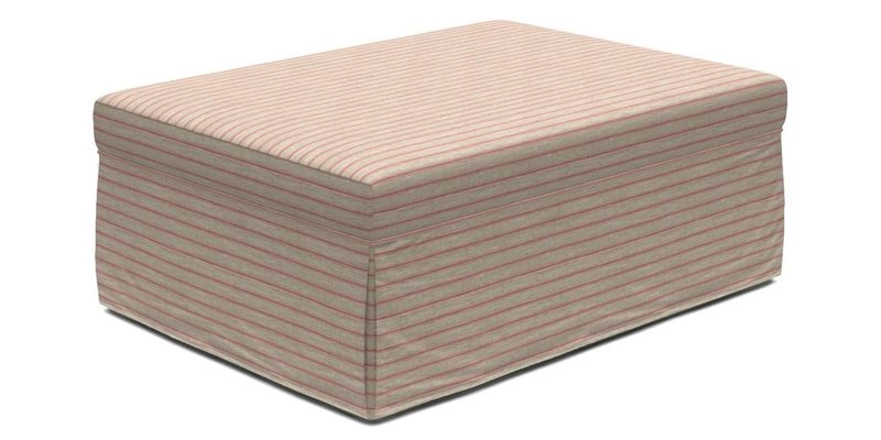 Fontwell footstool A in Sussex Stripe Cinnamon