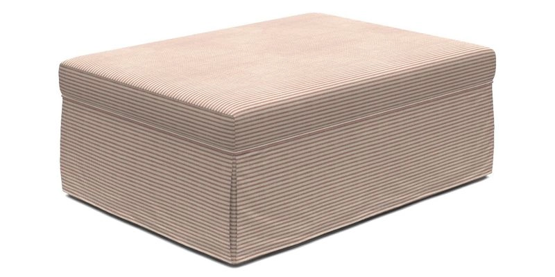 Fontwell footstool A in Sussex Stripe Cinnamon
