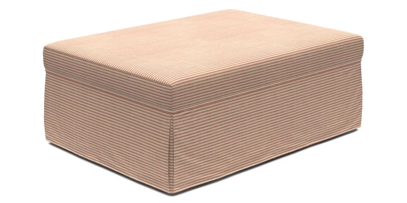 Fontwell footstool A in Sussex Stripe Cinnamon