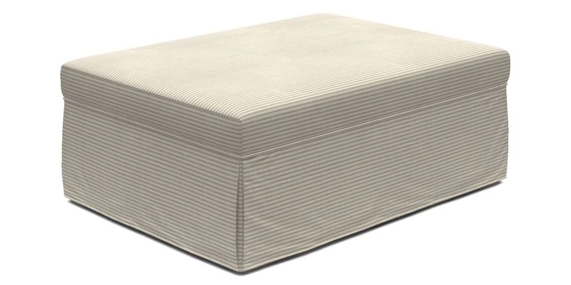 Fontwell footstool A in Sussex Stripe Cinnamon