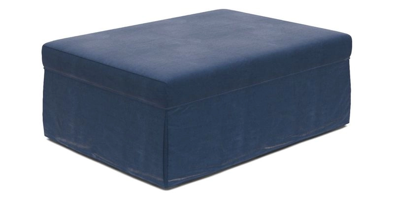 Fontwell footstool A in Sussex Stripe Cinnamon