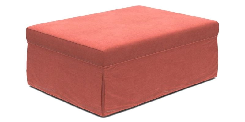 Fontwell footstool A in Sussex Stripe Cinnamon
