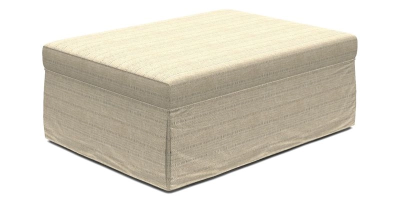 Fontwell footstool A in Sussex Stripe Cinnamon
