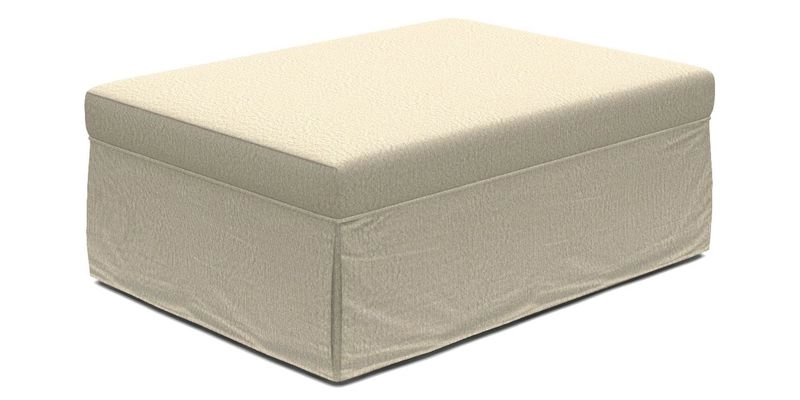 Fontwell footstool A in Sussex Stripe Cinnamon
