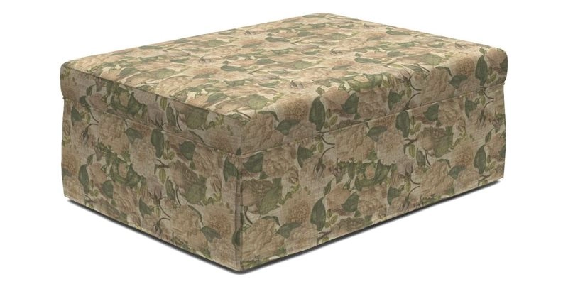 Fontwell footstool A in Sussex Stripe Cinnamon