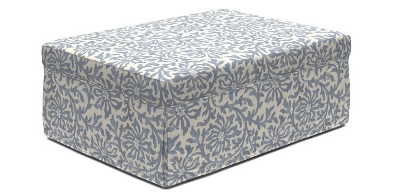 Fontwell footstool A in Sussex Stripe Cinnamon
