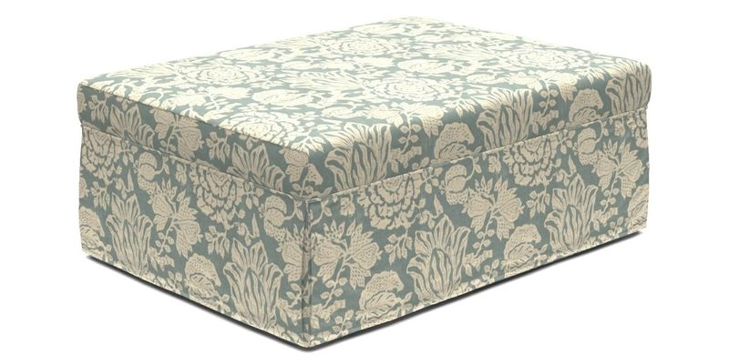 Fontwell footstool A in Sussex Stripe Cinnamon