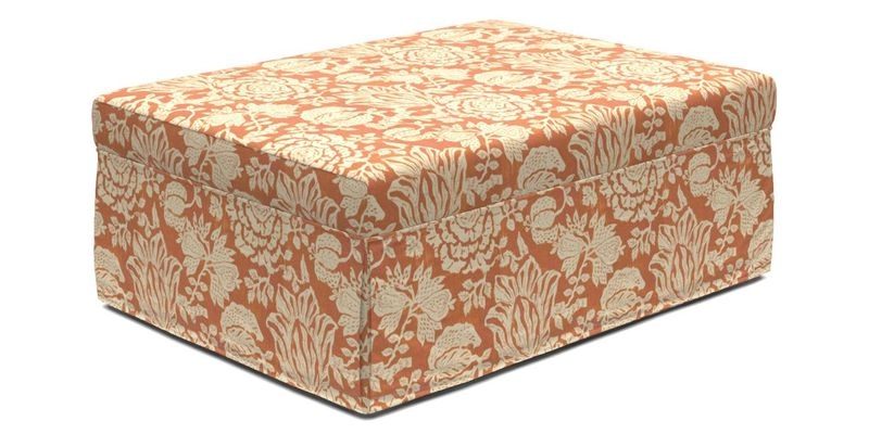 Fontwell footstool A in Sussex Stripe Cinnamon