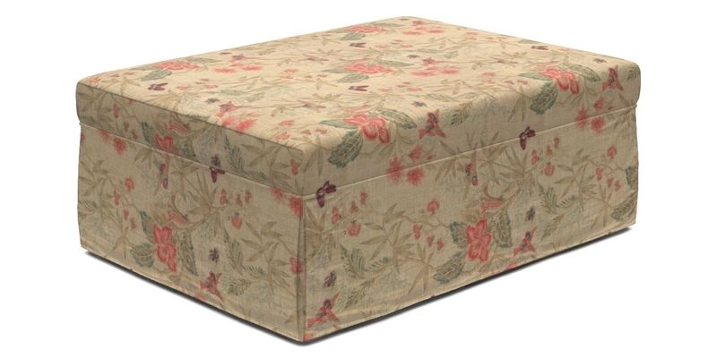 Fontwell footstool A in Sussex Stripe Cinnamon