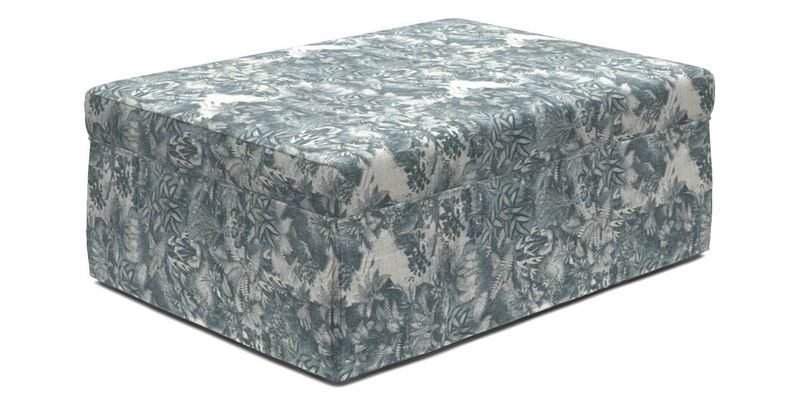 Fontwell footstool A in Sussex Stripe Cinnamon
