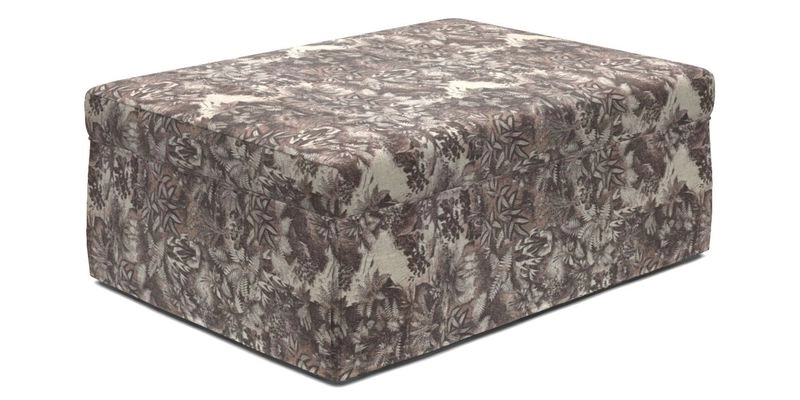 Fontwell footstool A in Sussex Stripe Cinnamon