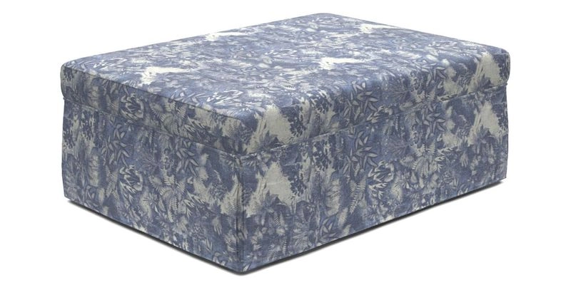 Fontwell footstool A in Sussex Stripe Cinnamon