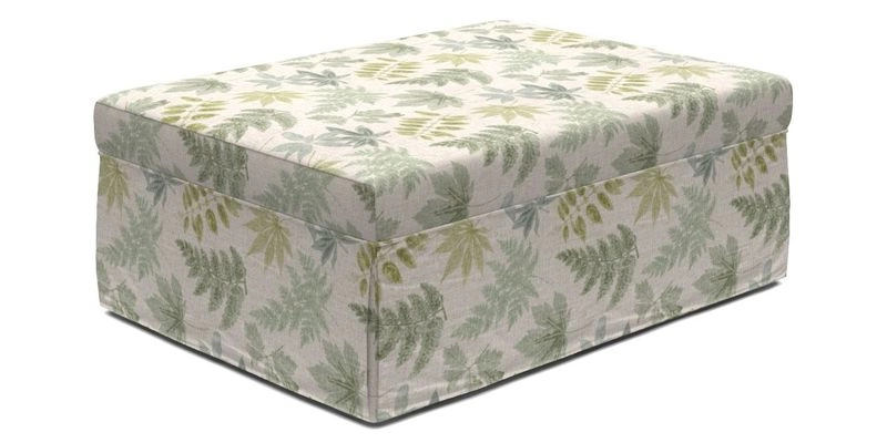Fontwell footstool A in Sussex Stripe Cinnamon