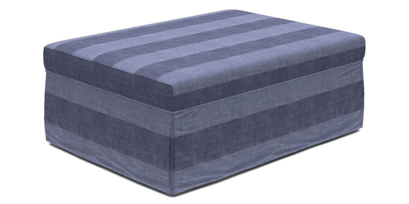 Fontwell footstool A in Sussex Stripe Cinnamon