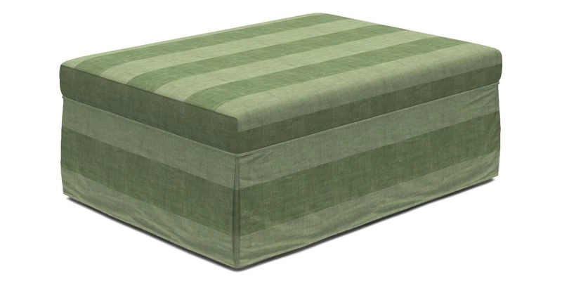 Fontwell footstool A in Sussex Stripe Cinnamon