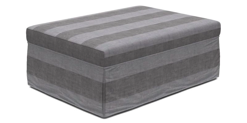 Fontwell footstool A in Sussex Stripe Cinnamon
