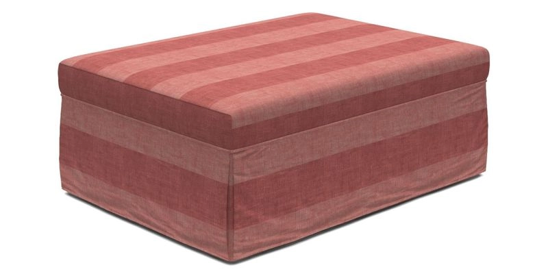 Fontwell footstool A in Sussex Stripe Cinnamon