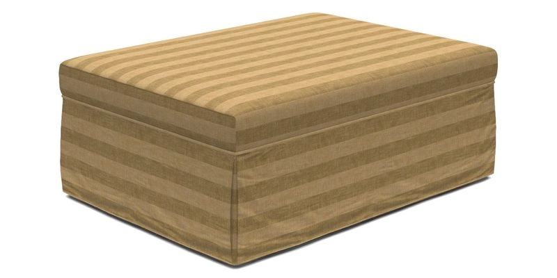Fontwell footstool A in Sussex Stripe Cinnamon