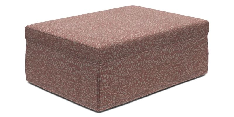 Fontwell footstool A in Sussex Stripe Cinnamon