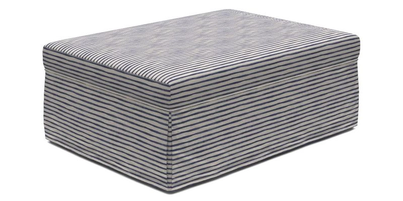 Fontwell footstool A in Sussex Stripe Cinnamon