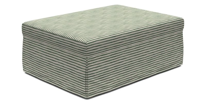 Fontwell footstool A in Sussex Stripe Cinnamon