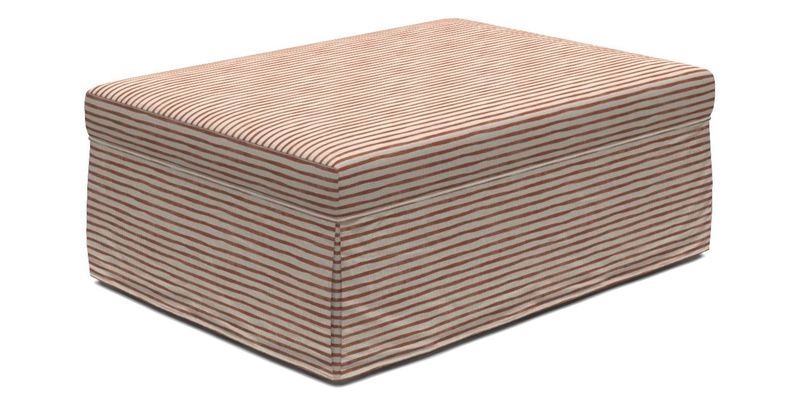 Fontwell footstool A in Sussex Stripe Cinnamon