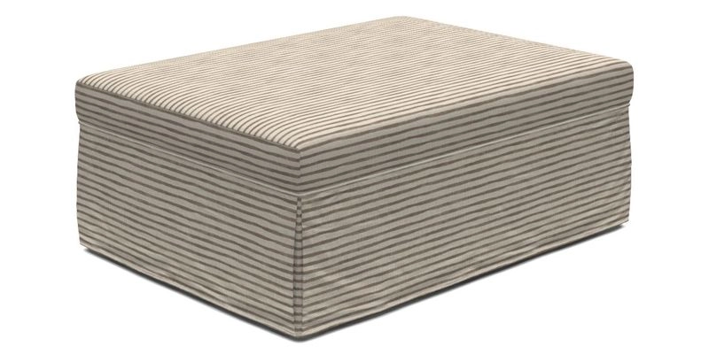 Fontwell footstool A in Sussex Stripe Cinnamon