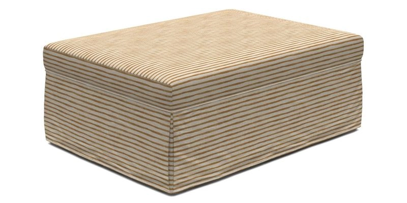 Fontwell footstool A in Sussex Stripe Cinnamon