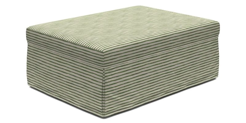Fontwell footstool A in Sussex Stripe Cinnamon