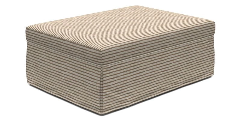Fontwell footstool A in Sussex Stripe Cinnamon