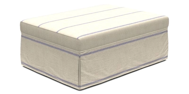 Fontwell footstool A in Sussex Stripe Cinnamon