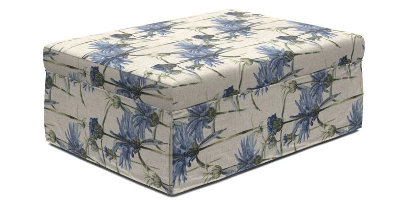 Fontwell footstool A in Sussex Stripe Cinnamon