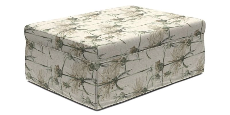 Fontwell footstool A in Sussex Stripe Cinnamon