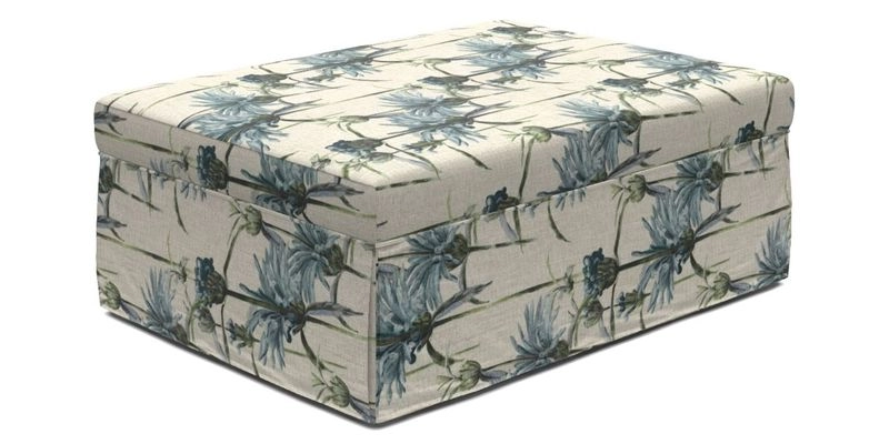 Fontwell footstool A in Sussex Stripe Cinnamon